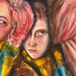 yamsdraws's instagram photo. It's a painted portrait of someone.